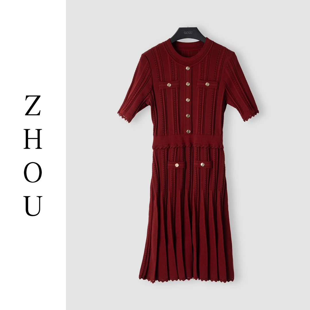 （周哥甄选）红色连衣裙-22148