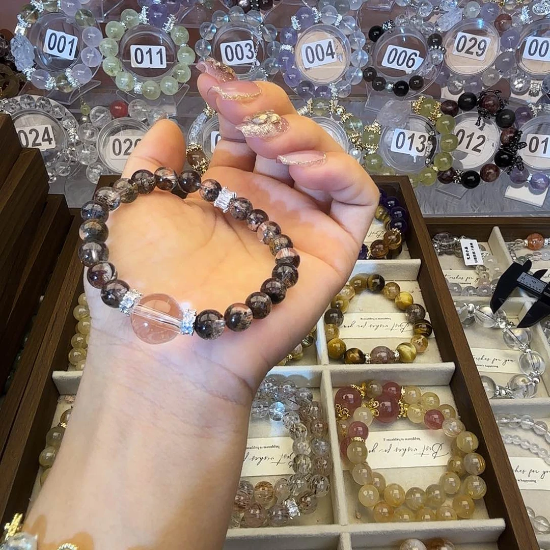 隨***.烟晶手链银S925镶嵌999998888999999