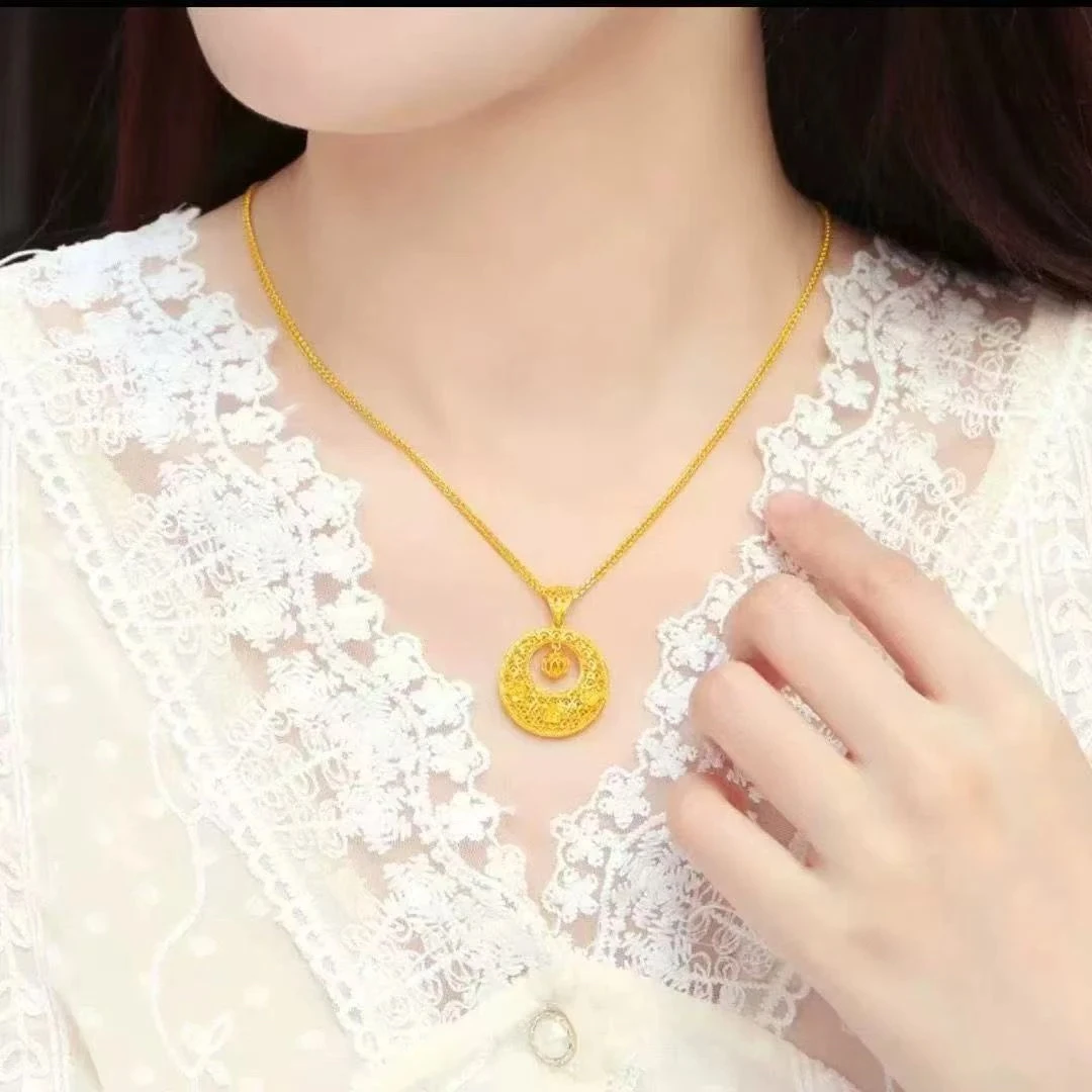 合金项链 410-爱心/水滴/铃铛女平安扣灵动珠宝龙凤呈祥气质