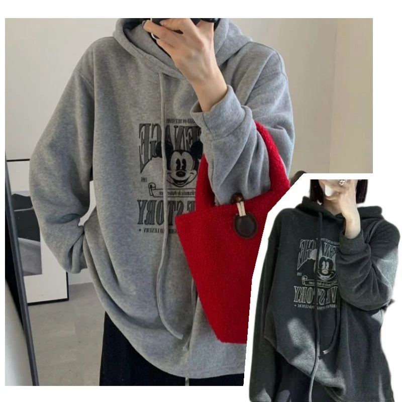 【毛巾绒老鼠连帽卫衣】Y韩系毛巾绒肌理感老鼠连帽卫衣软糯糯