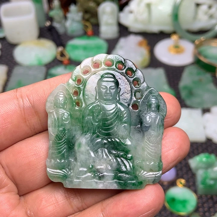 毛***毛翡翠未镶嵌挂件清