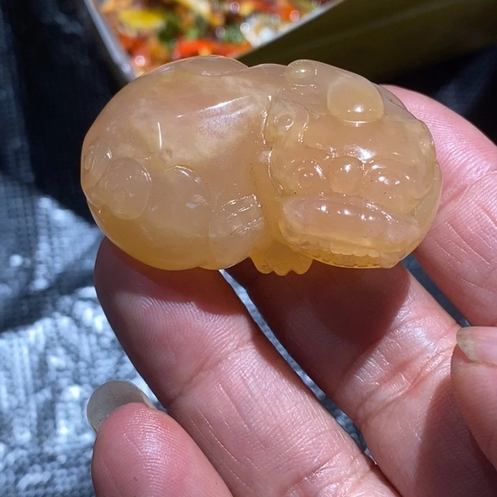 石英质玉（黄龙玉）未镶嵌挂件