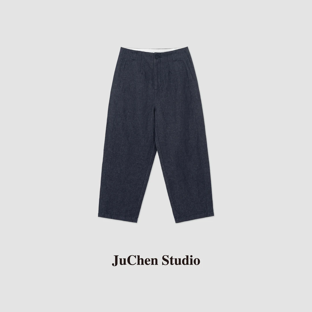 “质感棉麻 镰刀裤”老钱风天然酵洗干爽自然腰镰刀裤SS82517-105