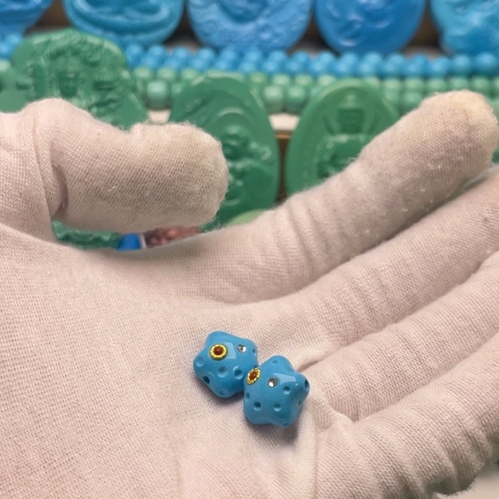 石材高瓷蓝色小海星