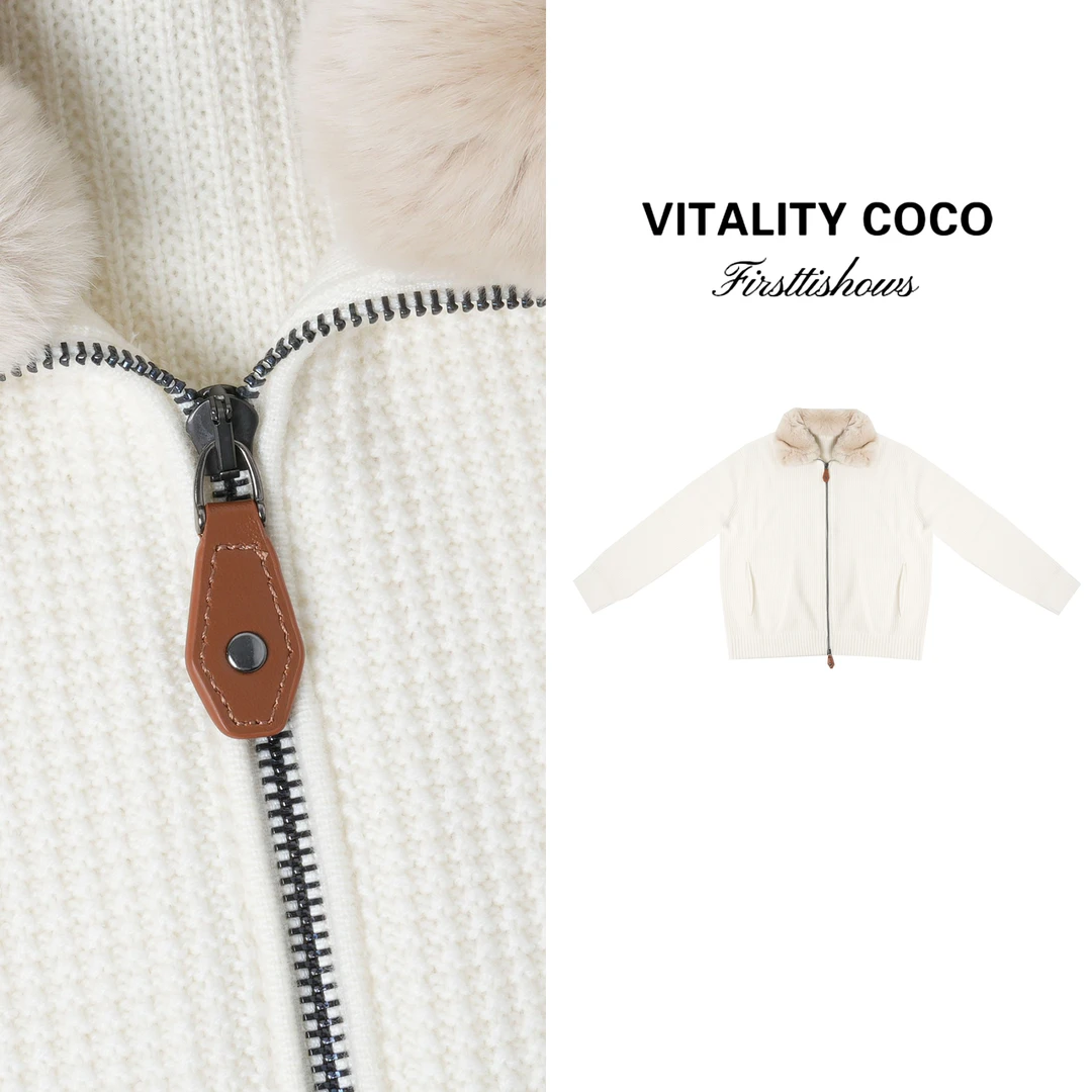 VITALITY COCO·LP系列新款女装 高定山羊绒龙猫领外套-2745