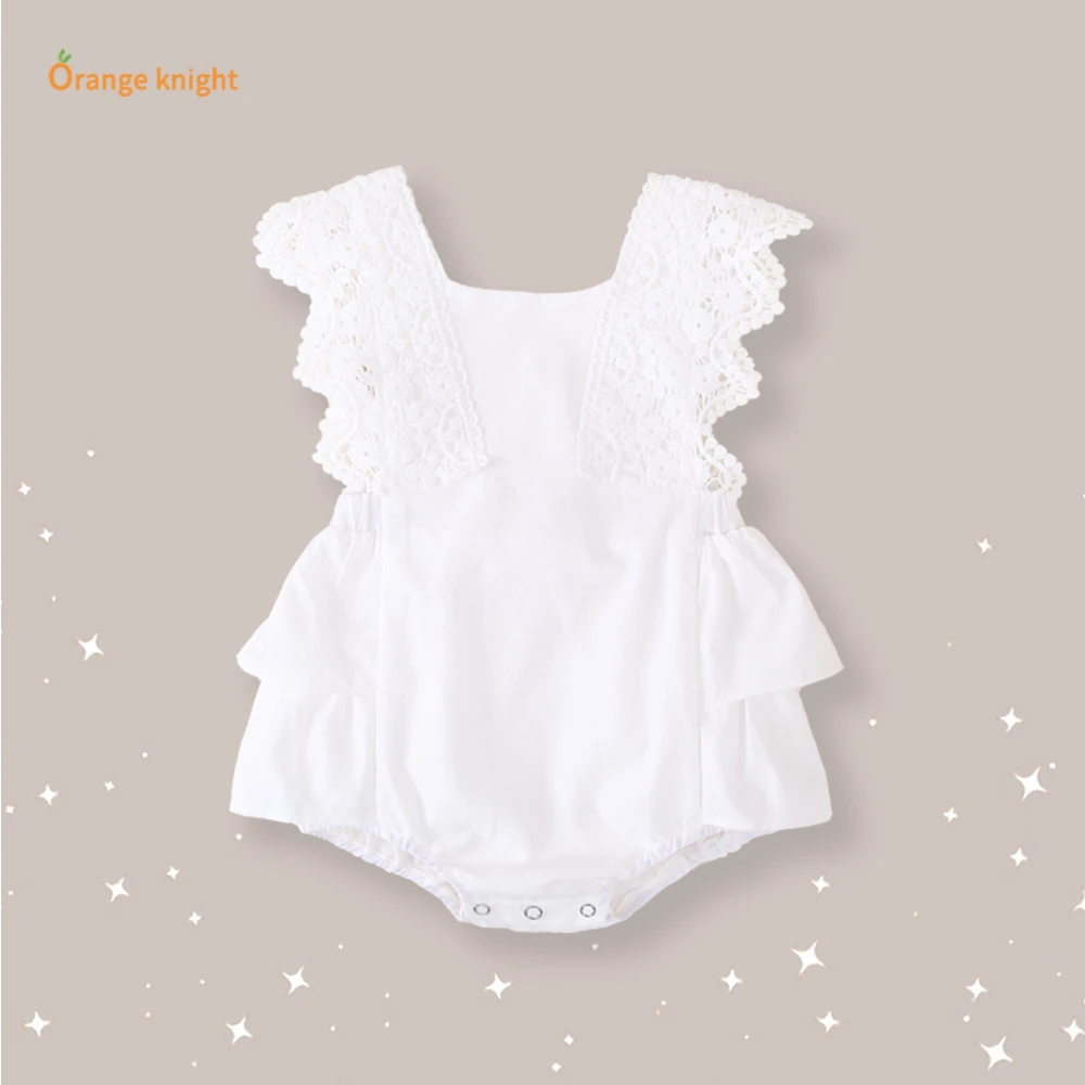 百天婴儿女宝宝夏季洋气甜美花边拼接无袖小吊带公主周岁礼服裙