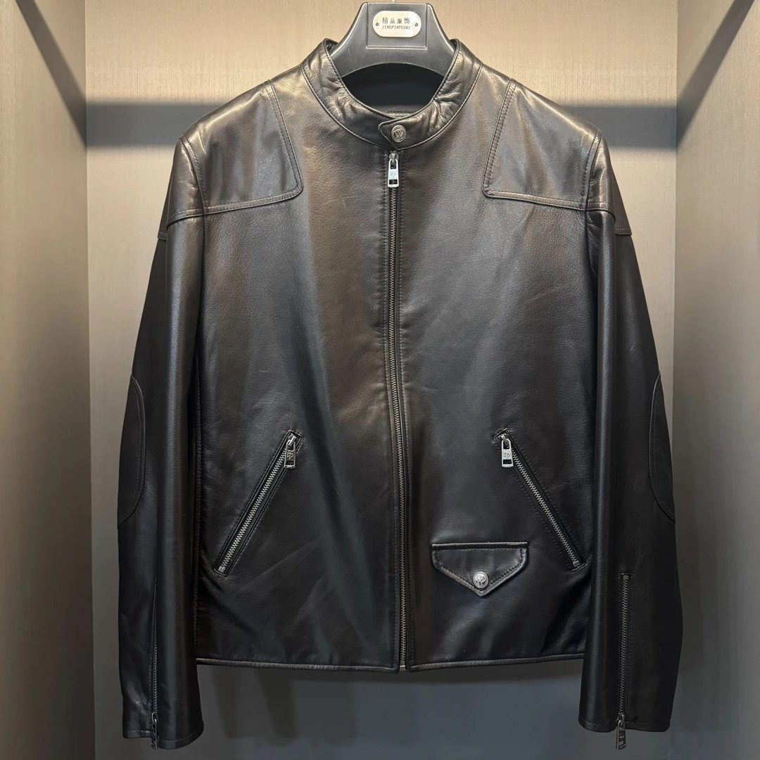 男士黑色棒球服真皮外套休闲百搭秋冬款式