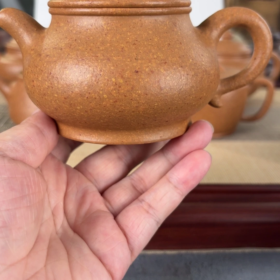 茶壶紫砂梨皮黄段潘壶230