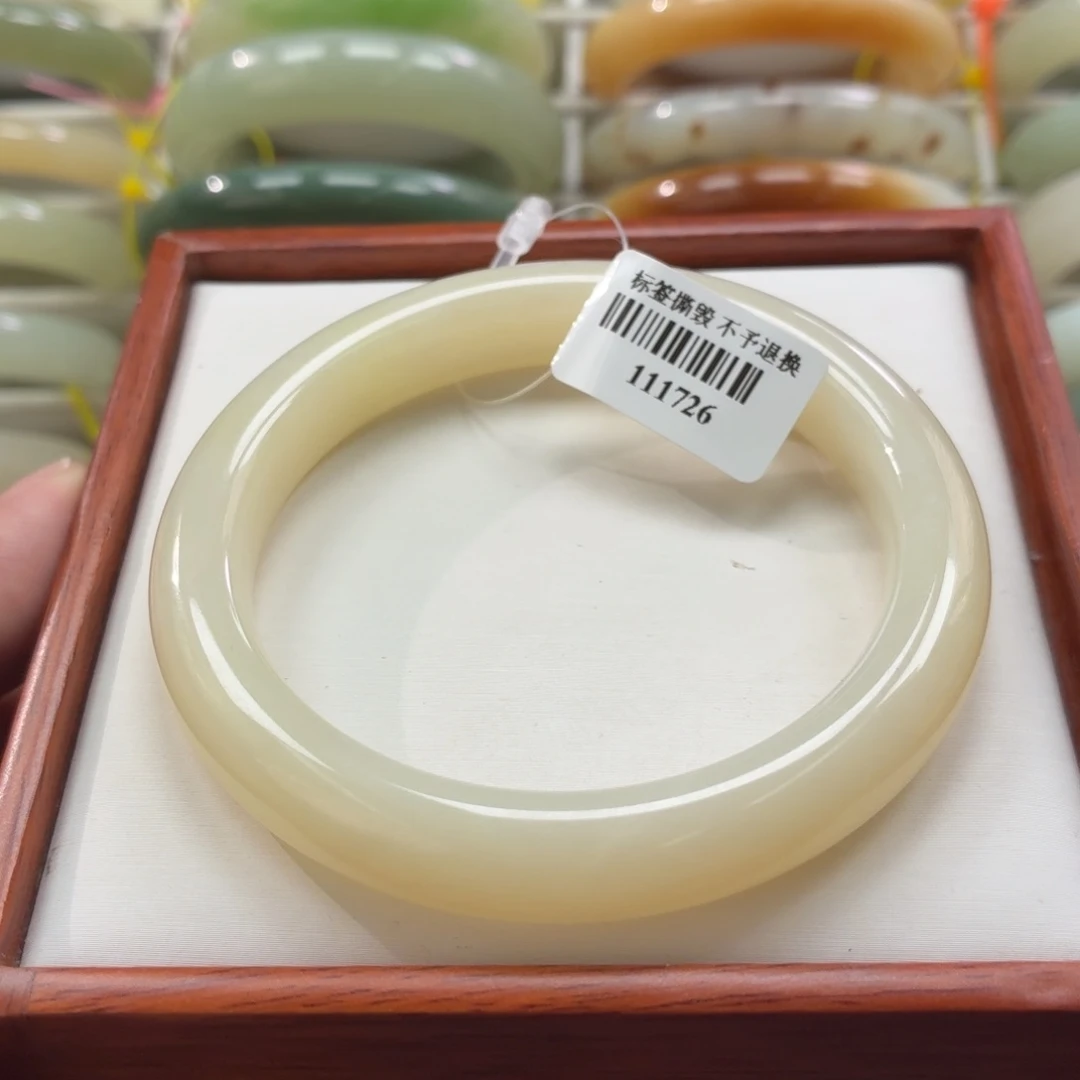 和田玉手镯未镶嵌3  蜂蜜水59