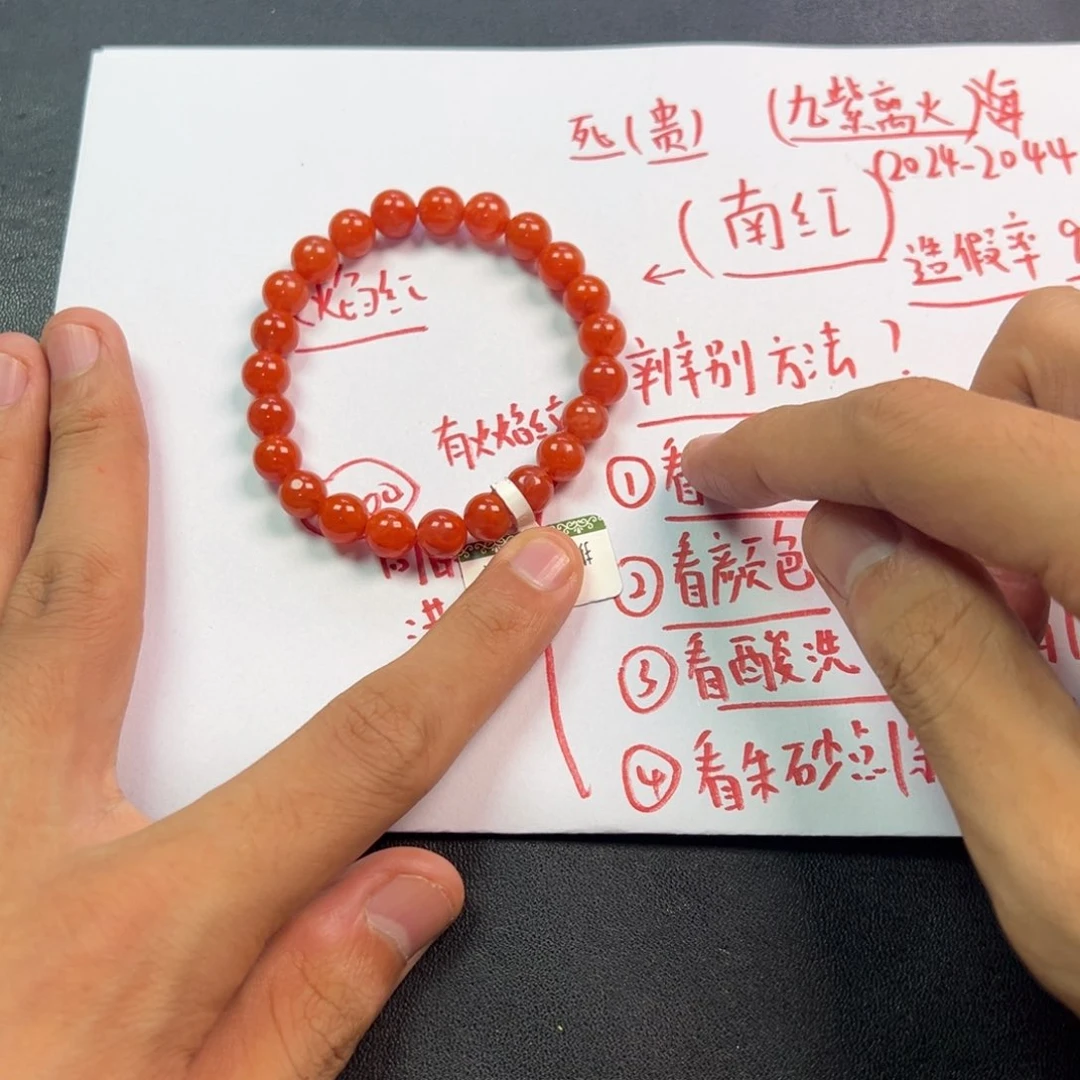 颈饰未镶嵌南红玛瑙多样性火焰红卡8