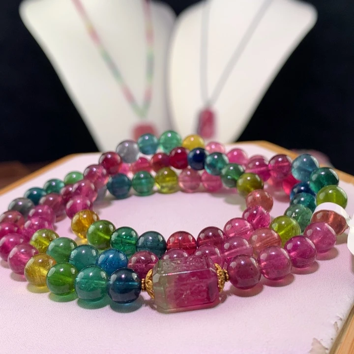 双色碧玺手链未镶嵌