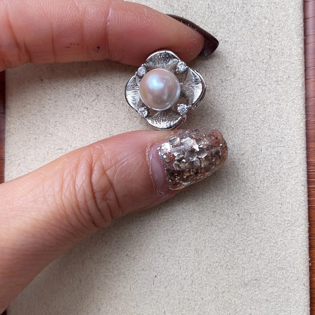 海水珍珠吊坠(不含链)银S925镶嵌