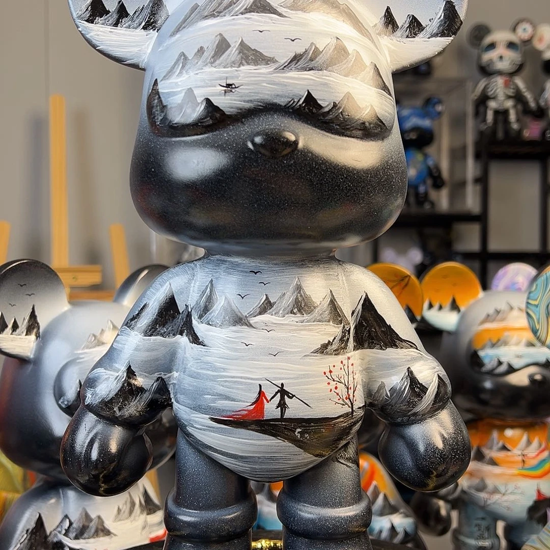 手绘33厘米酷酷熊