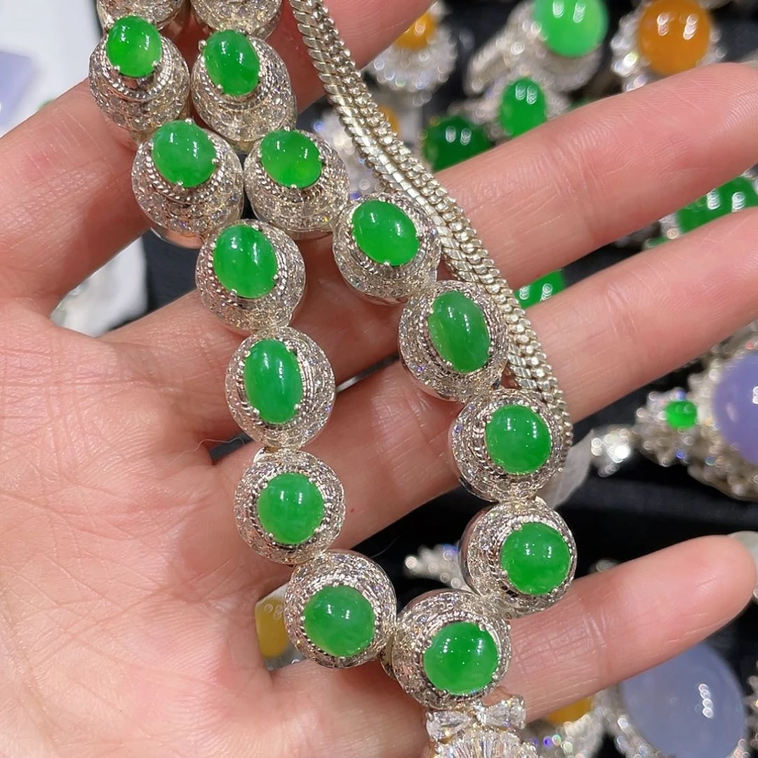 未镶嵌定制翡翠套链