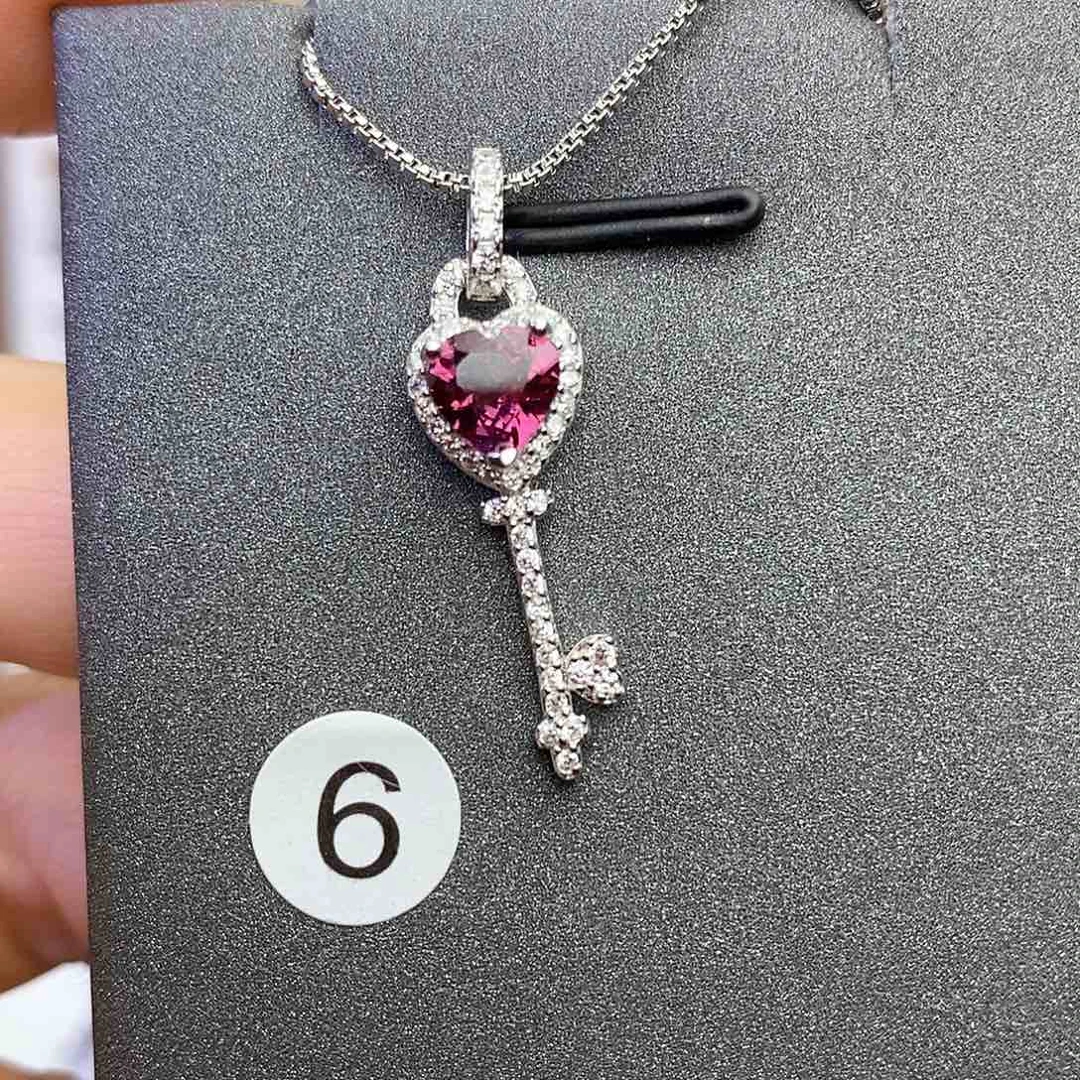 吊坠(不含链)银S925镶嵌石榴石不含证书