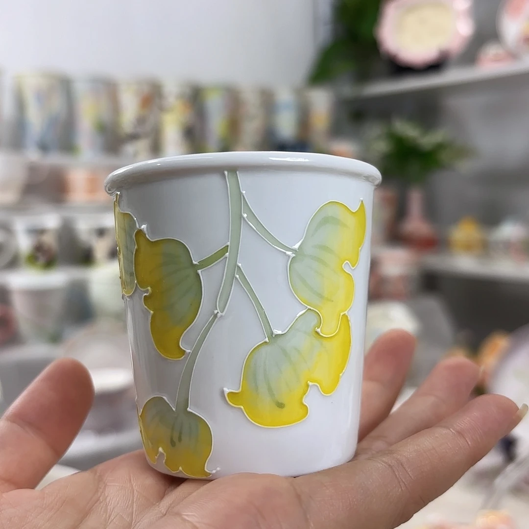 瑕疵手绘高温釉下彩陶瓷