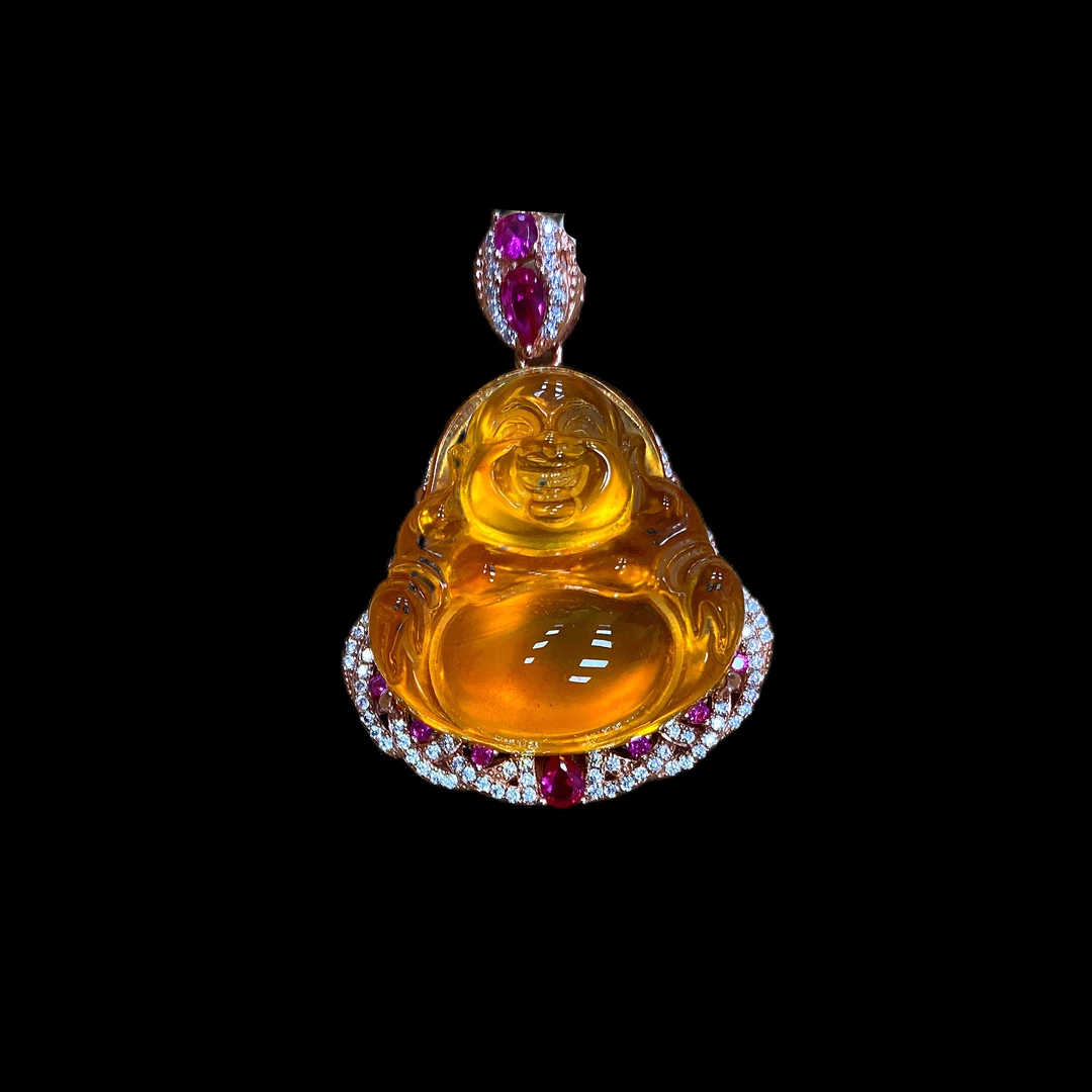 V7553琥珀吊坠孤品