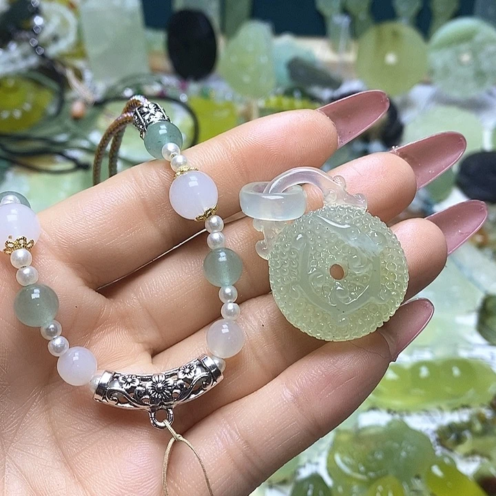 蛇纹石玉颈饰未镶嵌N***✨