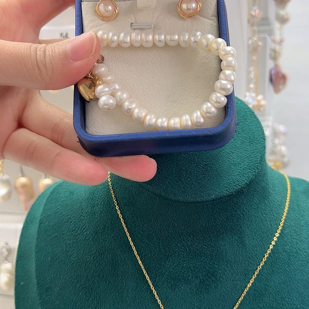 耳饰淡水珍珠银S925镶嵌