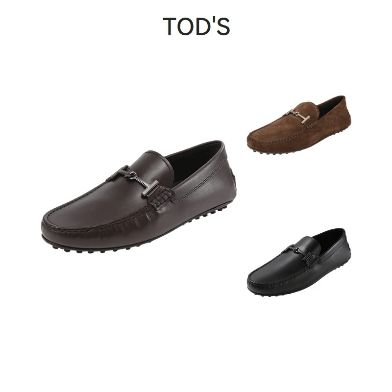 琥珀流光Tod'S托德斯 男士金属圈饰扣豆豆鞋乐福鞋XXM42C0ID3