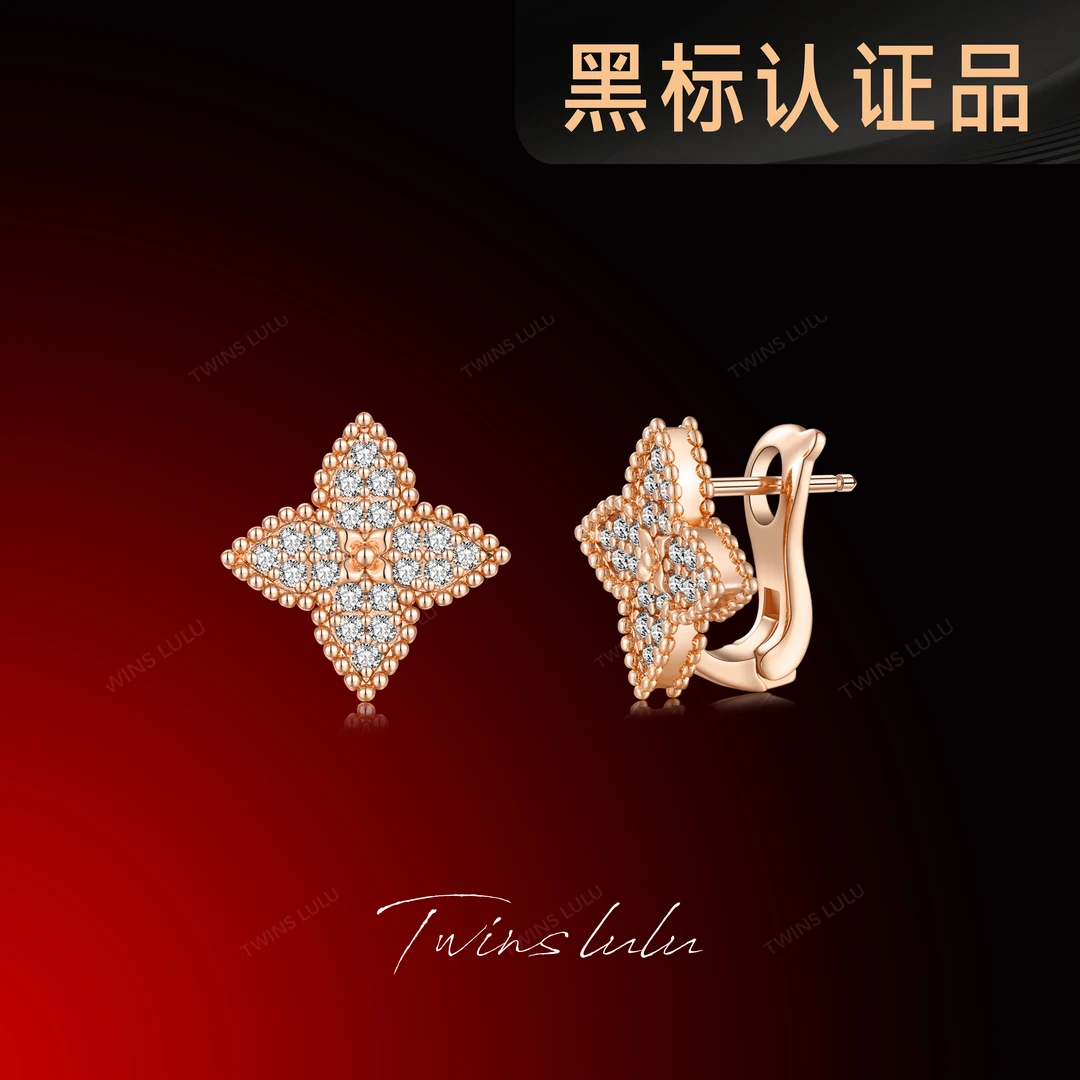 TWINS LULU 镀K金 【春上新】新款 幸运LUCKY四叶耳环TSL2134