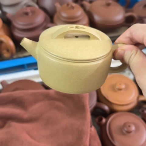 青***橙茶壶紫砂梨皮本绿150cc