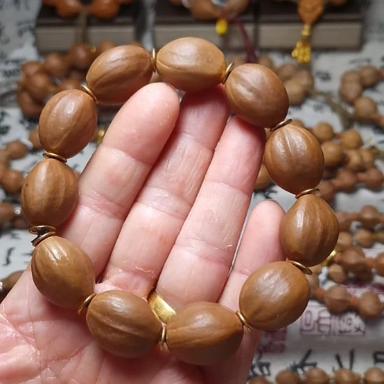 橄榄核手串/手链橄榄核手串 1.8 实心鸡血红老料