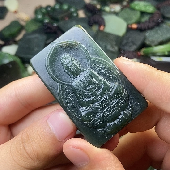 和田玉未镶嵌挂件