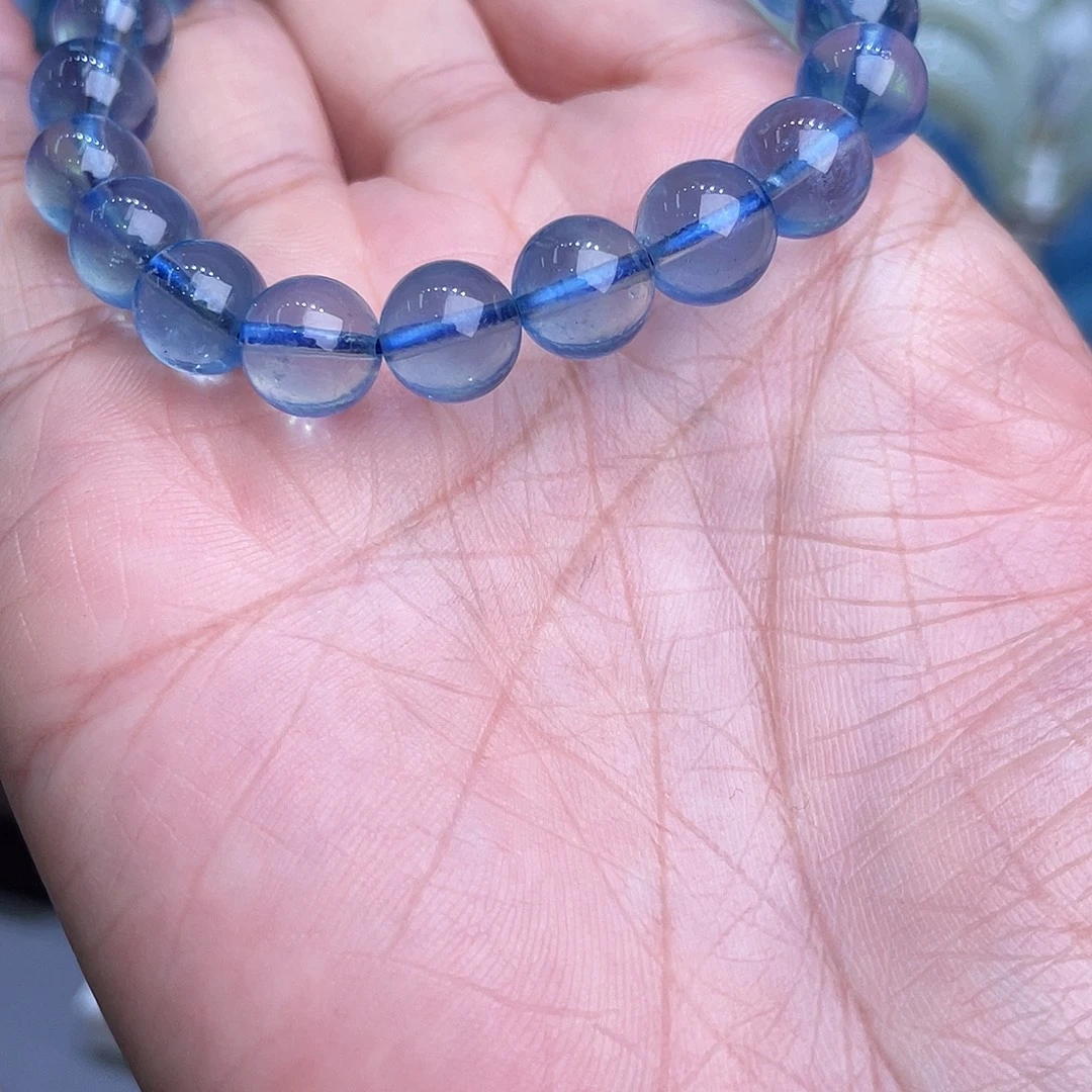 大***意非金属海蓝手串圣玛利亚色