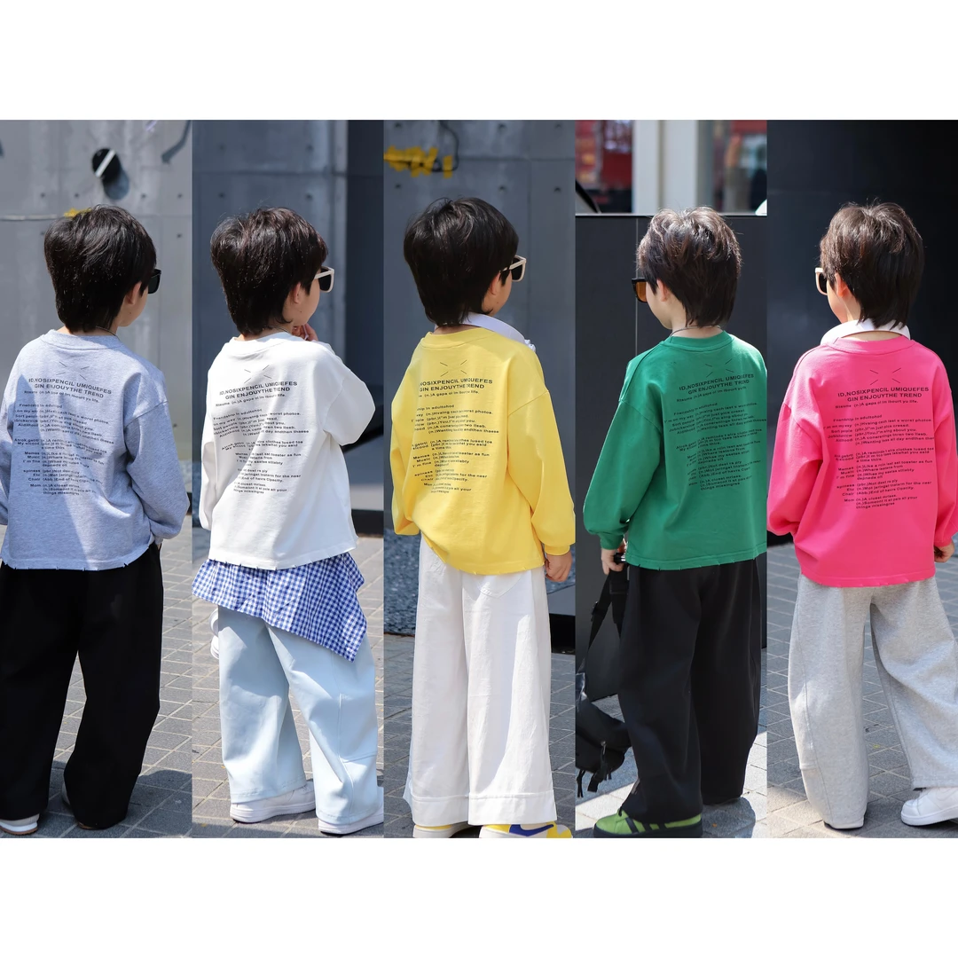 【现货】伟伟同款【掉进春天里】2025春季新品T恤长袖儿童WW0596