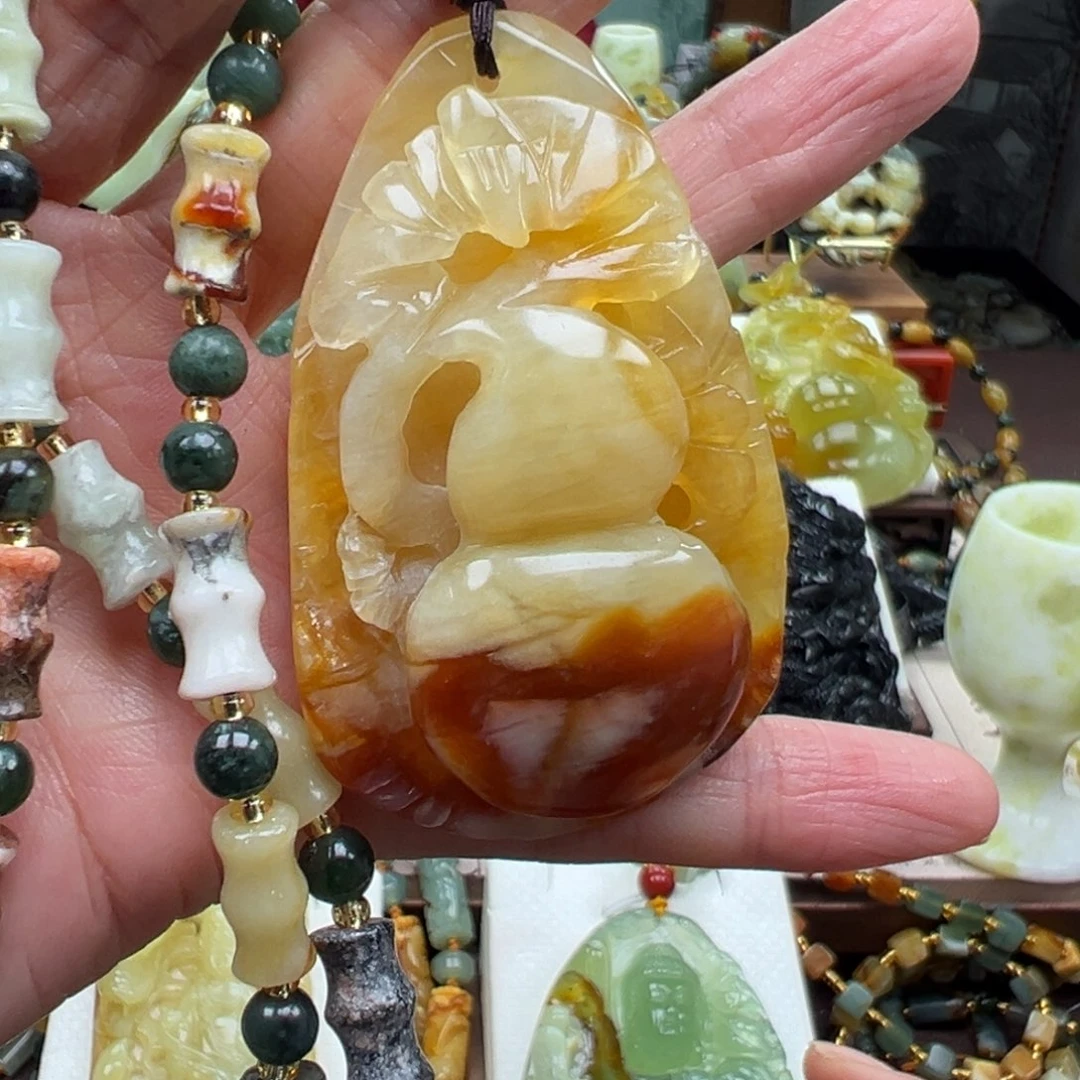 岫玉未镶嵌挂件挂件