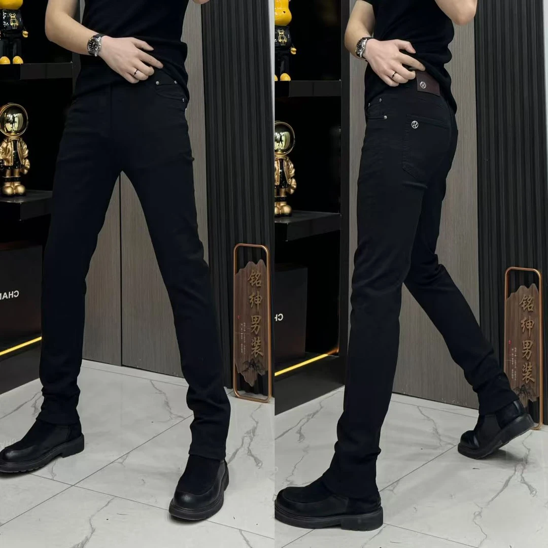 K-56男士轻奢夏季薄款百搭修身弹力高弹时尚商务韩版潮流牛仔裤