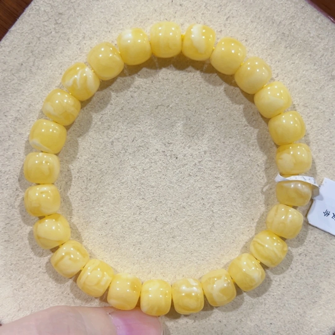 手链蜜蜡未镶嵌8.5m满蜡妖花 开播福利 漏