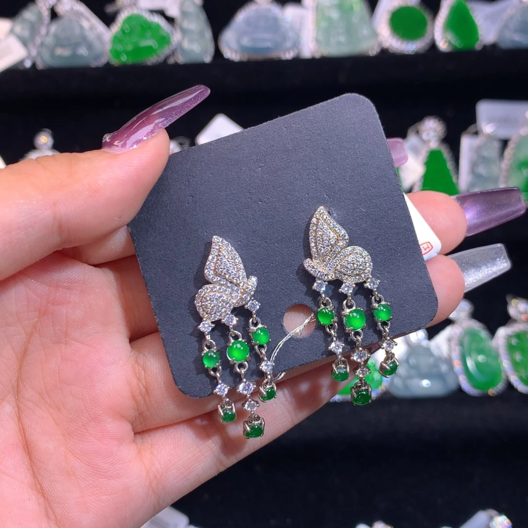 【闪购商品】颈饰银S925镶嵌翡翠天然翡翠