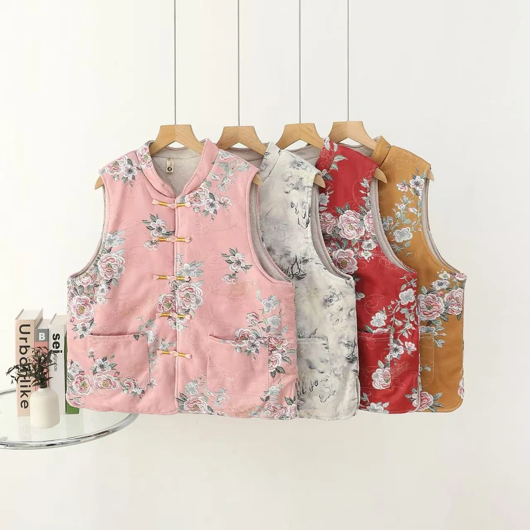 2026-（国风新中式）加厚款新中式国风百搭重工款马甲