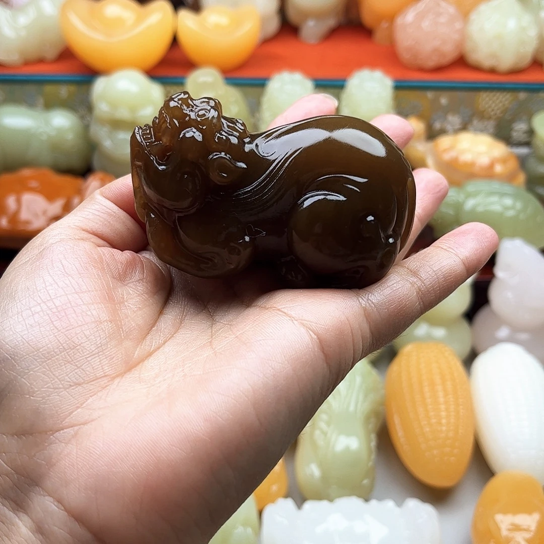 n***i石材貔貅手吧摆件