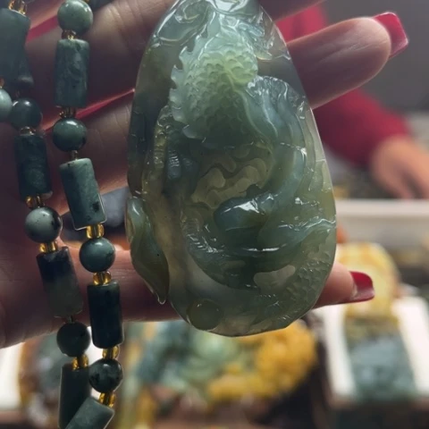 岫玉挂件未镶嵌挂件