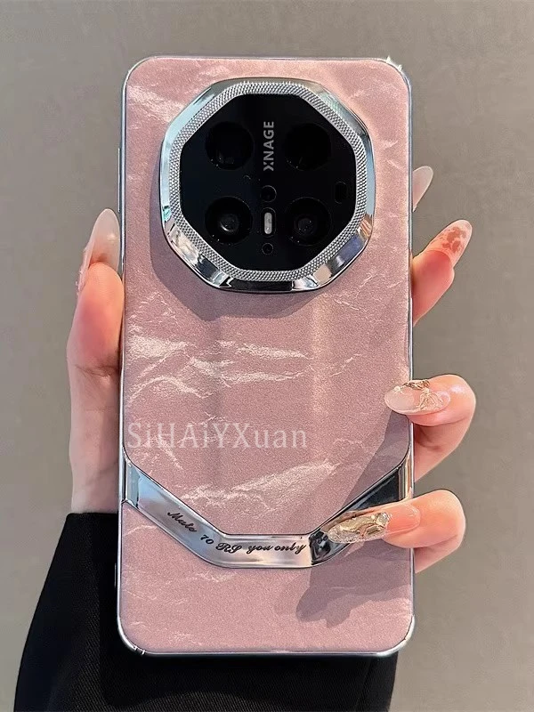 轻奢雪山纹绒布适用华为mate70rs手机壳网红70女神60rs保时捷爆款