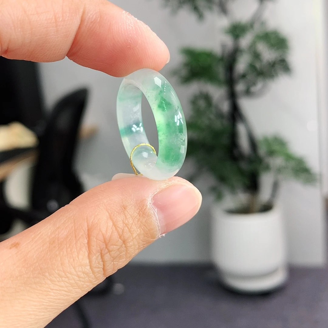 翡翠未镶嵌戒指13-14号