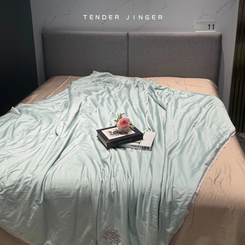 Tender Jinger夏凉可机洗冰丝莫代尔夏被被夏天空调薄被子