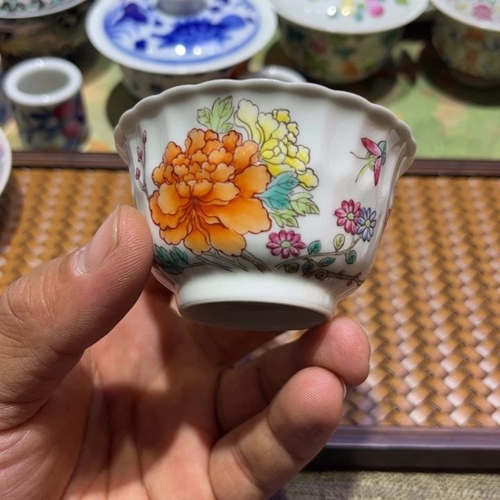 纯手绘精品盖碗杯