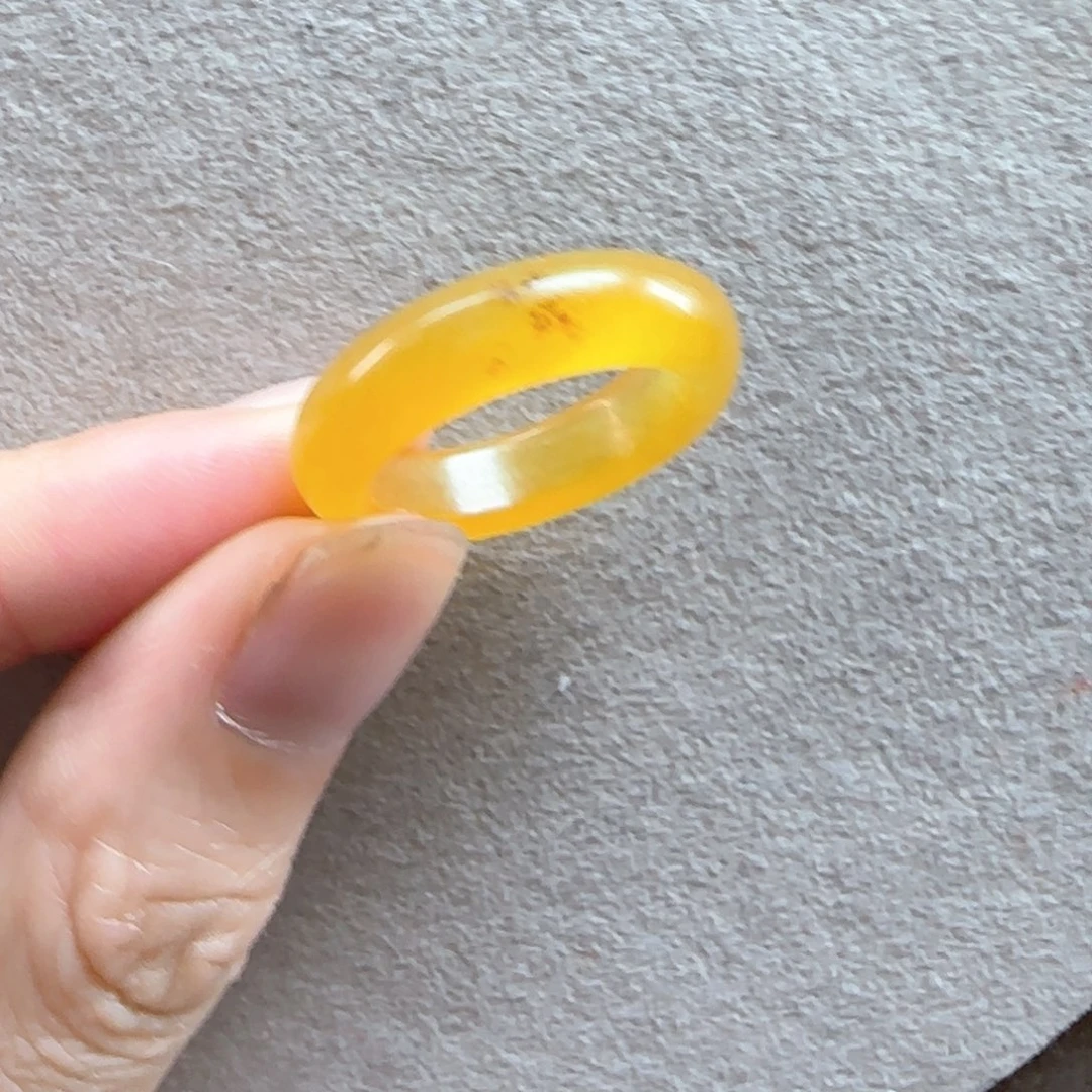 蛇纹石玉未镶嵌戒指17码