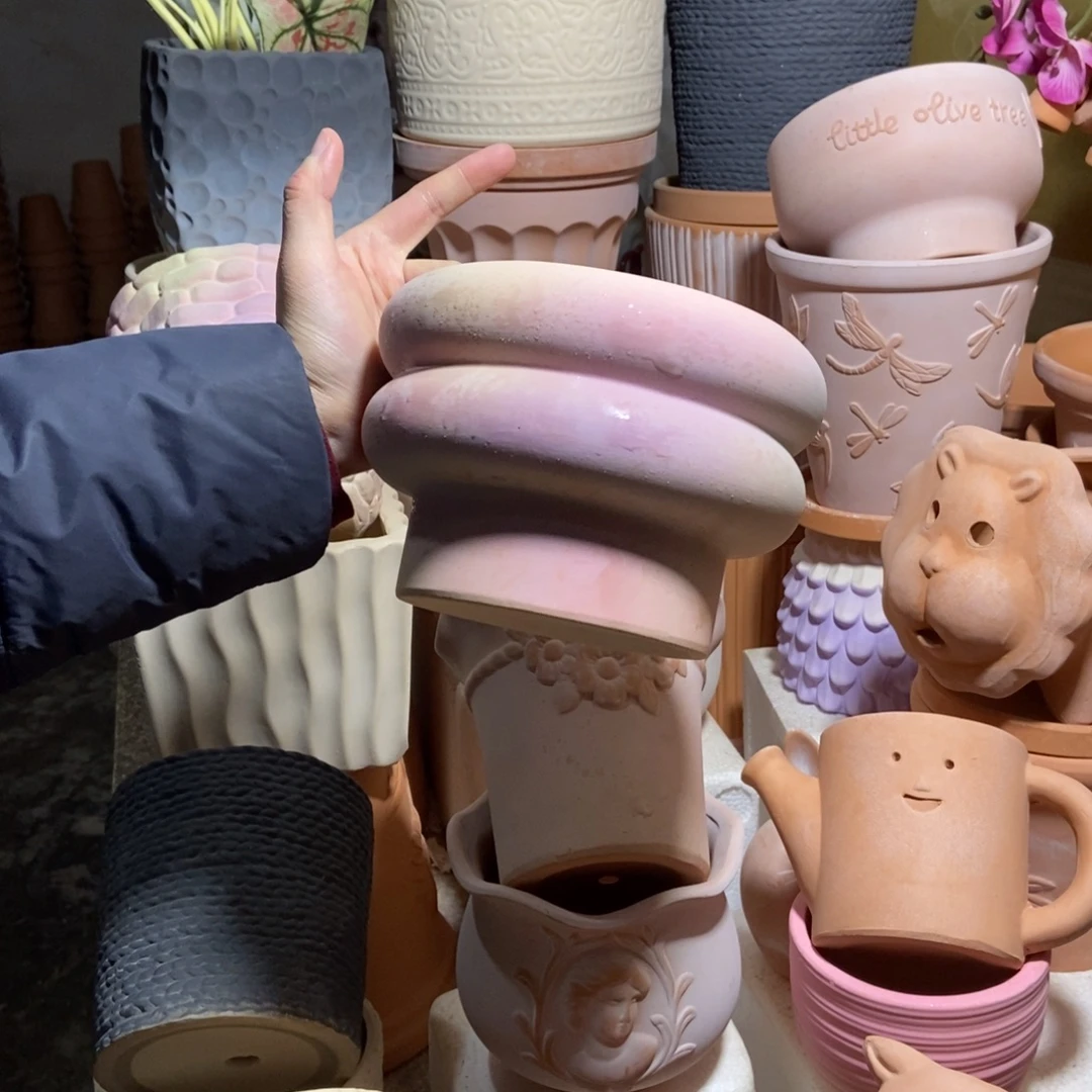 17×12炫彩甜甜圈 粗陶1个