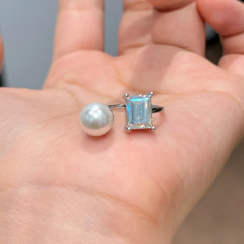 合金仿珍珠戒指 冰糖戒指｜华子珍珠冰糖活口合金镀银材质