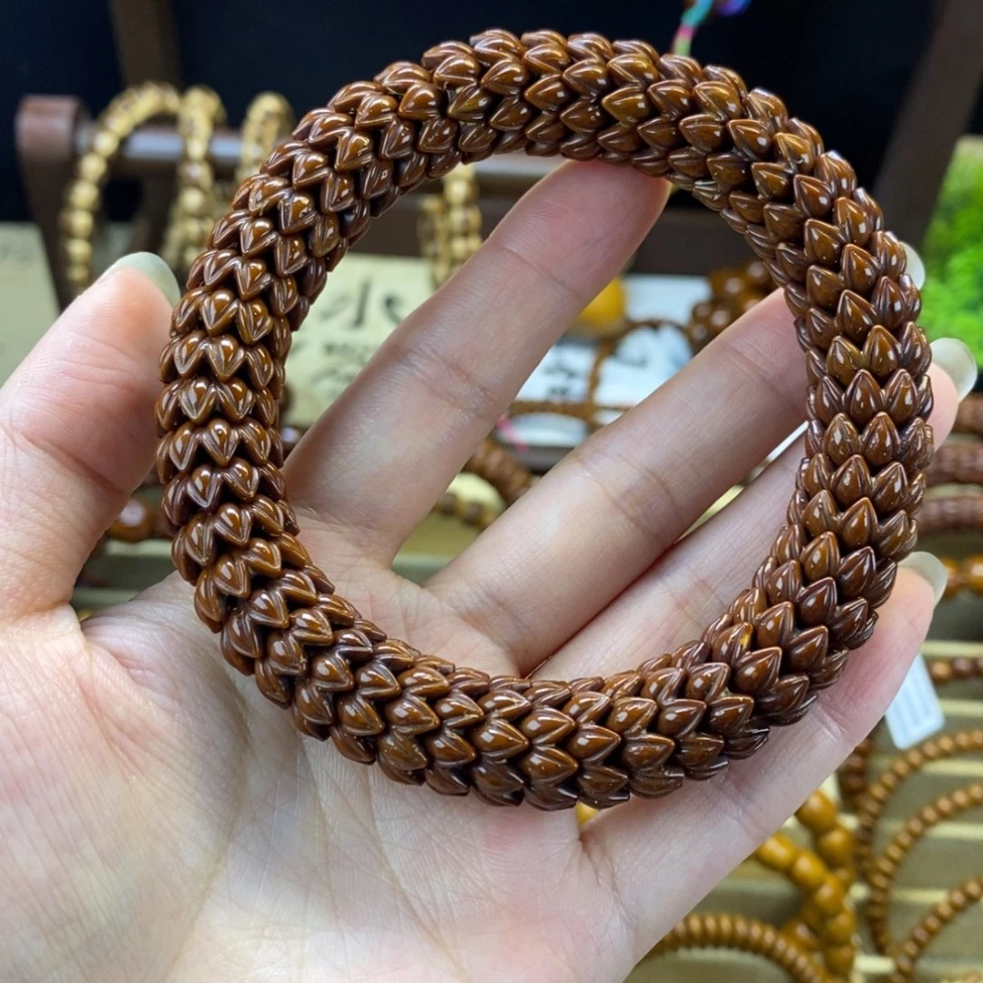 紫金鼠手串14雕刻莲花