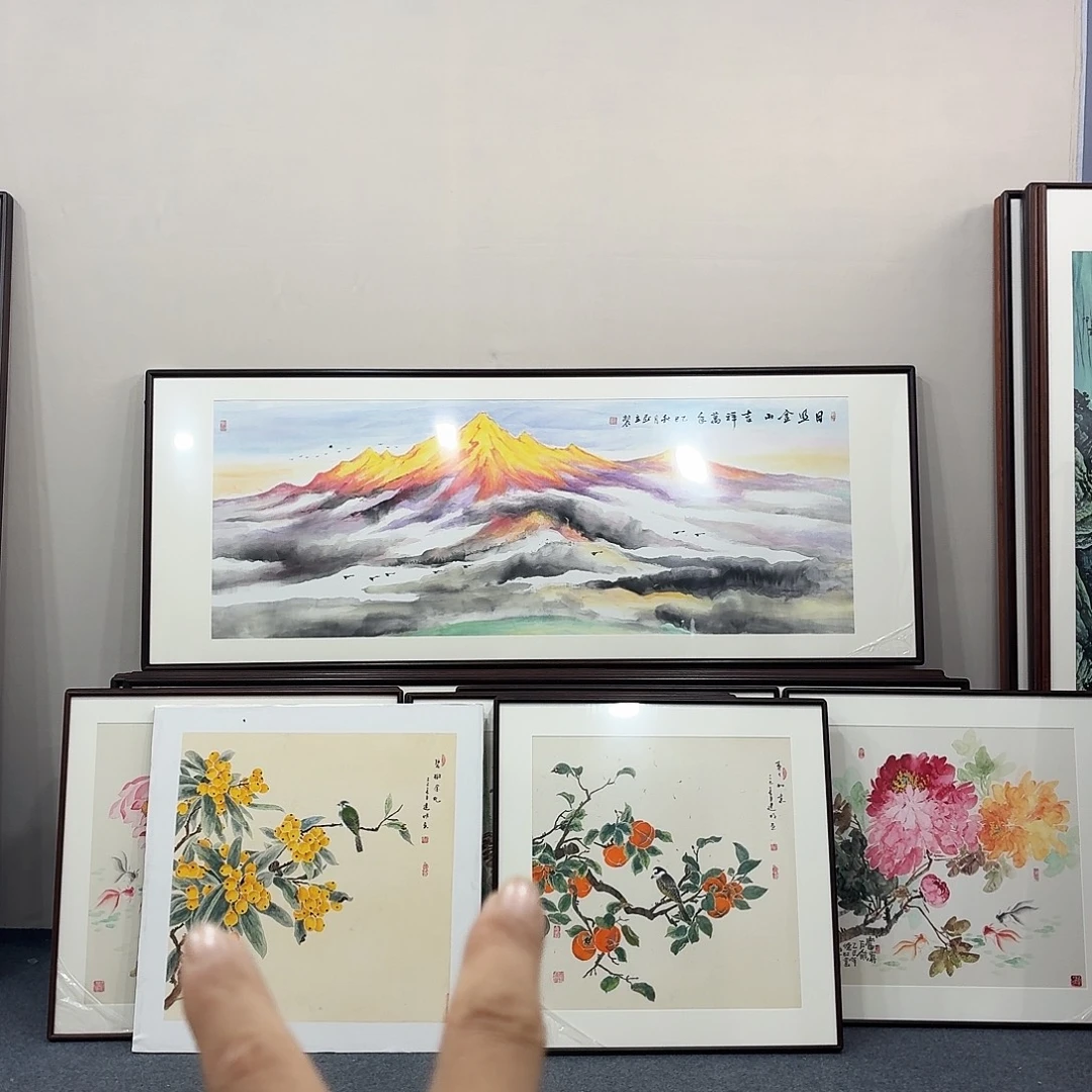 哈***国画手绘作品80-80尺寸