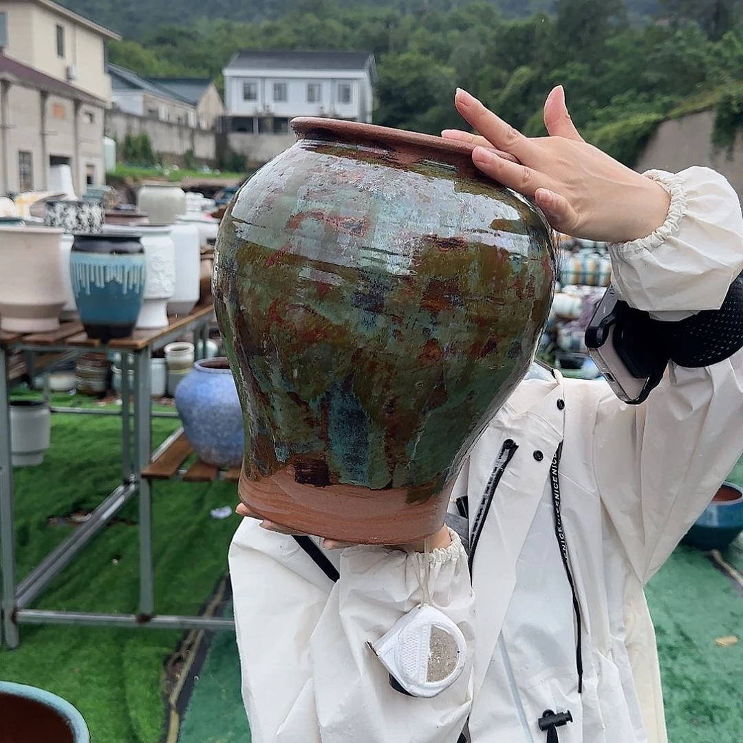 紫砂花盆王嫂花盆0615-616高28口18无空