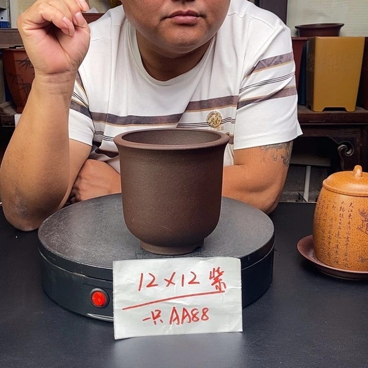 紫砂花盆货号一只AA88