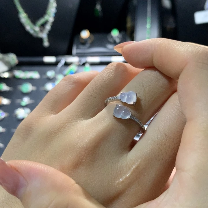 翡翠银S925镶嵌戒指