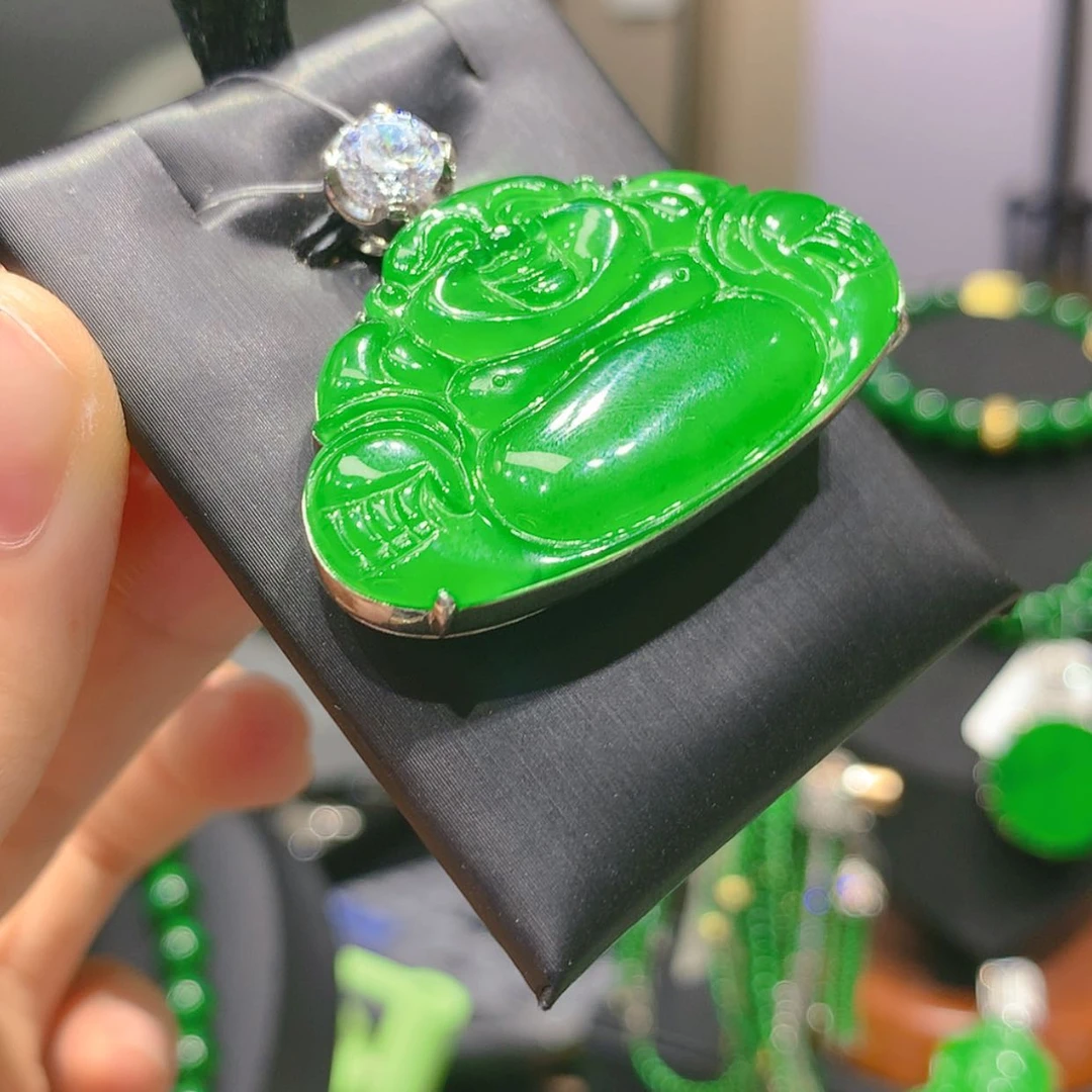 【闪购商品】翡翠银S925镶嵌颈饰7柒姐